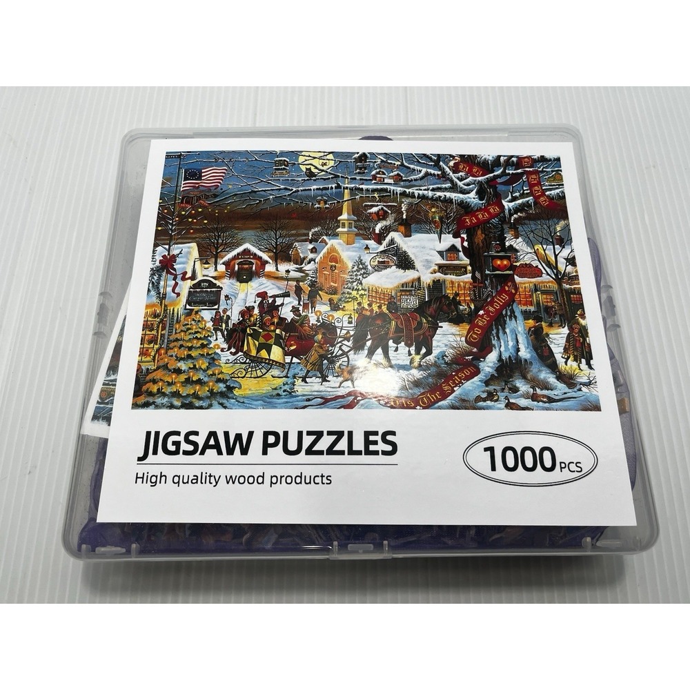 New 1000 Piece Jigsaw Puzzle New Holiday Christmas Winter Snow
